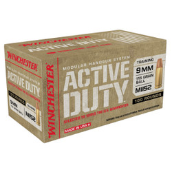 Winchester Active Duty 9mm 115 Gr FMJFN 100 Rd